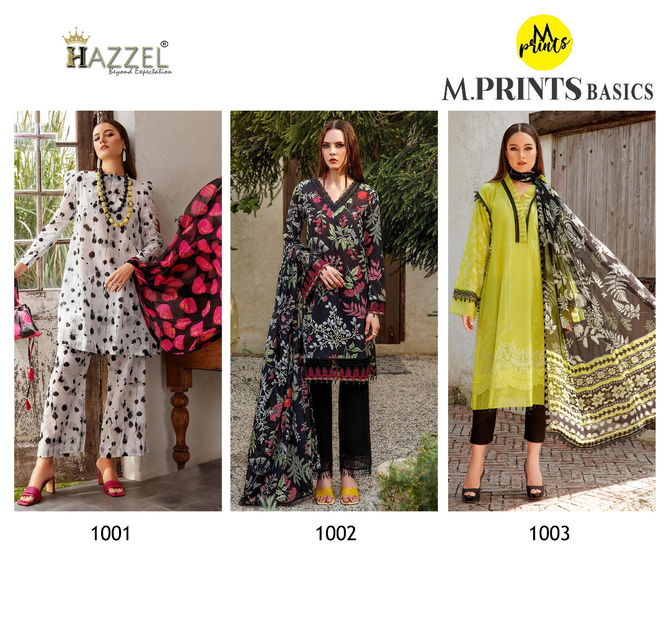 M Prints Basics By Hazzel Cotton Pakistani Suits Catalog